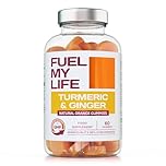 Turmeric Curcumin Gummies with Ginger - 60 Natural Orange Flavour Juicy Yummy Gummies – with a Huge 95% curcuminoids, Vegan & Gelatin Free – 30 Day Supply for Men, Women & Children – Made in The UK
