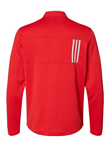 adidas - 3-Stripes Double Knit Quarter-Zip Pullover - A482-4XL - Team Collegiate Red/Grey Two2