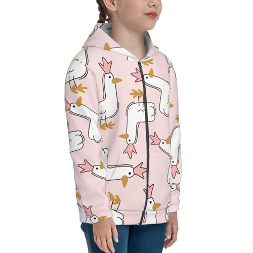 Goose Queen Kids Pullover Hoodies Boys Zip Up Sweatshirts Girls Athletic Clothes with Pocket4