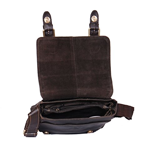 Sac messager en cuir marron Beck sac de bureau unisexe décontracté