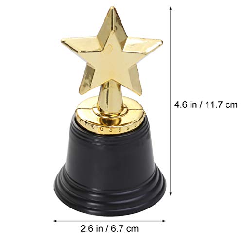 PATKAW Troféu De Estrela De 12 Peças Prêmios Troféu De Ouro De Plástico Recompensa Competições Vence