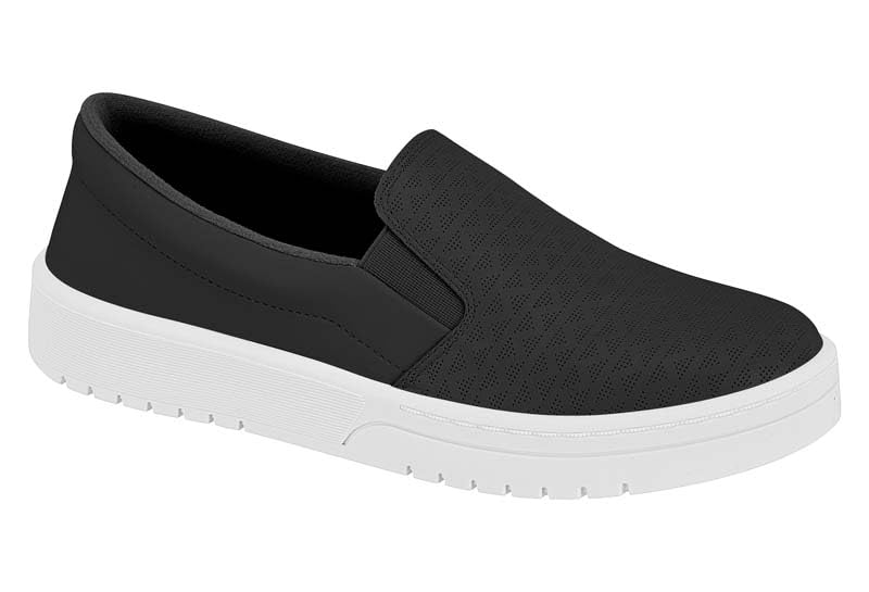 Tenis Feminino Moleca Sem Cadarço Slip On Calce 5791.118 (Preto, BR, Adulto, Numérico, 36)