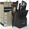 14 Pcs German Stainless Steel Knife Sets for Kitchen with Block