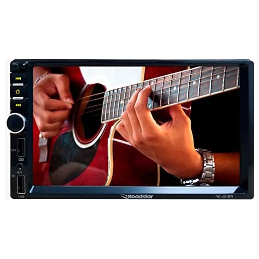 Central Multimídia MP5 Roadstar 7 Polegadas Full Touch 1DIN Espelhamento Android e IOS USB SD Bluetooth - RS401BR MI
