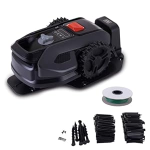 Scheppach Black Edition Rasenmähroboter RRMA500APP brushless | Rasenfläche 500 m² | Schnittbreite 160 mm | Schnitthöhe 20 – 50 mm | Steigungen bis zu 25% möglich | inkl. Zubehör