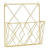 Construction en fer doré : fabriqué avec du fil de fer robuste et fini avec un élégant revêtement doré, ce support offre à la fois résistance et sophistication, garantissant une utilisation et une apparence élégante.