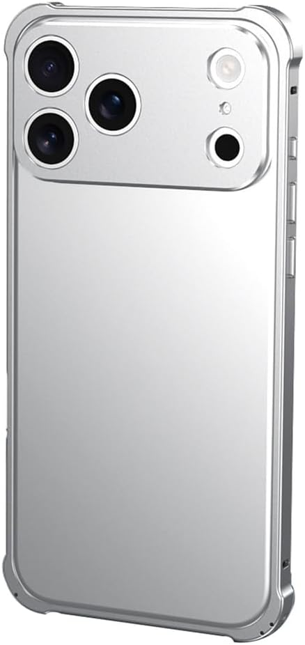 Slim Case for iPhone 17/17 Air/17 Pro/17 Pro Max, with Camera Protection Cover Aluminum Alloy Metal Bumper Frame Shockproof Case(Gold,17 Pro Max)