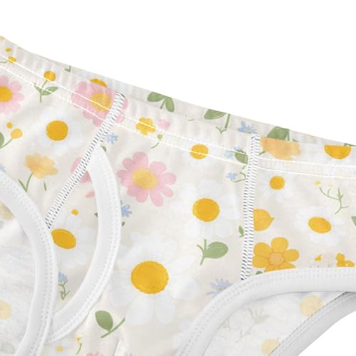 KLL Polka Dots and Tender Chamomile Flowers Little Boys Cotton Training Underwear Cute Undies4