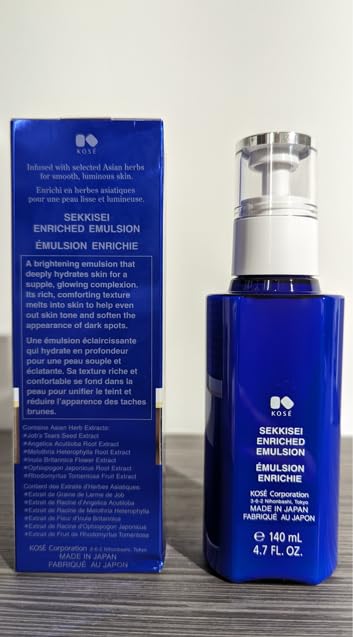 Miniatura 8 de SEKKISEI Suero de crema facial enriquecido con emulsión, brillante e hidratante, 4.7 onzas