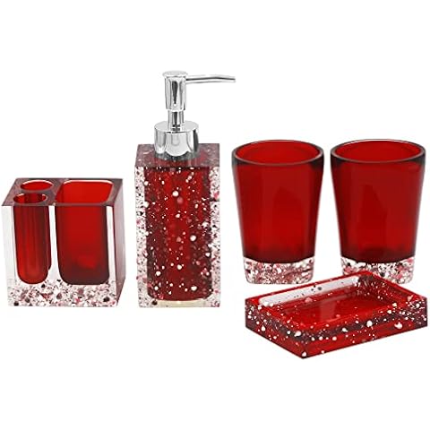 LUANT Contemporary 5-Piece Resin Bathroom Set Cover