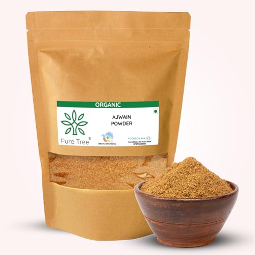 Image of Pure Tree Certified Organic Ajwain Powder | Carom Seed Powder | Ajavain | Omam Powder Gluten-Free | Vamu Seeds | Ajowan | Ayamodakam Seeds Rich In Antioxidants, 200 gram