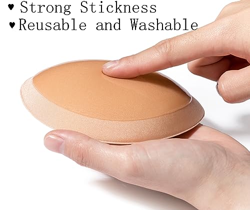 Women’s Adhesive Bra Pads Inserts Breast Enhancer Pads Breathable Sticky Inserts Push Up Bras for Small Breasts Beige3