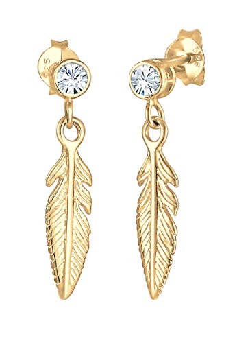 Elli Ohrringe Damen Ohrhänger Feder-Motiv mit Kristalle in 925 Sterling Silber vergoldet für 39,90 EUR (-20%) statt 49,90 EUR bei amazon.de Bild: Elli Ohrringe Damen Ohrhänger Feder-Motiv mit Kristalle in 925 Sterling Silber vergoldet für 39,90 EUR (-20%) statt 49,90 EUR bei amazon.de