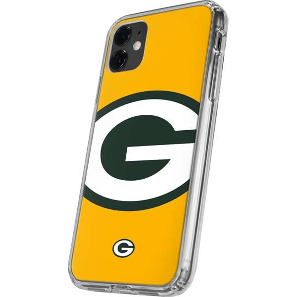 Skinit Clear Phone Case Compatible with iPhone 11 - Officially Licensed NFL Green Bay Packers Large Logo Design