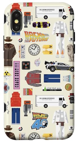 Back To The Future 40th Anniversary Iconic Outfit AOP Case for iPhone X/XS