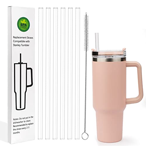AIERSA 6 Pack Replacement Straws Compatible Stanley 40oz Tumbler