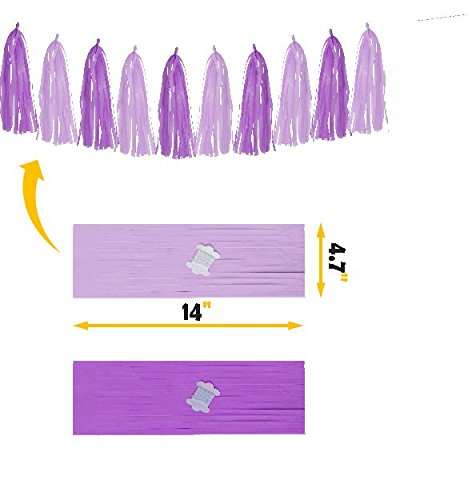 First Birthday Decoration Set Gold Cake Topper "One", Purple Banner Fiesta Hanging Paper Fan Flower Bundle With Purple Happy Birthday Banner (Happy Birthday Decoration) 24 Pc #TOP3