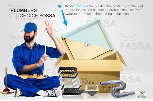 Image of Fossa 24x18x10 Inch ๐-๐๐๐๐ ๐๐๐๐๐๐๐๐ Single Bowl Handmade Kitchen Sink | Premium Stainless Steel | Under /Top Mount Sink with Drain & Sound Pads | Home Modular Sink Gold (Matte Finish)