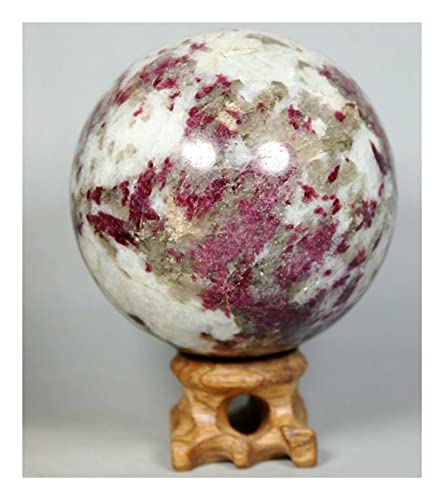 BUSOTH Natural Crystal Rough Natural Red Tourmaline Quartz Crystal Stone SphereBall