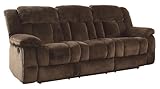 Homelegance Laurelton 90' Microfiber Double Reclining Sofa, Chocolate Brown