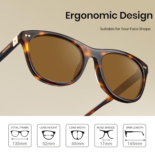 AVAWAY Womens Polarized Sunglasses for Small Face UV 400 Protection Acetate Cat Eye Frame Ladies Sun Shades Glasses Sunnies4