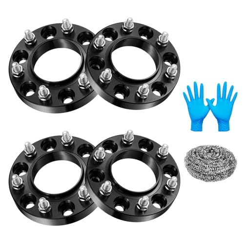Image of BDFHYK 6x139.7mm Wheel Spacers 1 inch 6x5.5 Hubcentric Wheel Spacer Compatible with 21-23 Bronco,11-23 Ranger, Forged 6 Lug Wheel Adapters M12x1.5 & 93.1mm Hub Bore, Set of 4