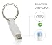 Produktbild MyGadget Kurzes Ladekabel [USB Typ C] Schlüsselanhänger - Daten Kabel Ladegerät für Smartphones wie Samsung Galaxy S9 S8, Huawei P20, LG V30 G6 - Weiß