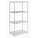 Nexel 5 Tier Chrome Wire Shelving Starter Unit, 30" W x 18" D x 63" H