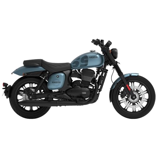 Image of YEZDI Roadster Disc Bike Sharkskin Blue Alloy Wheels Booking for Ex-Showroom Price