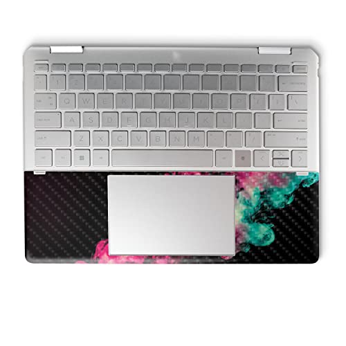 Image of MightySkins Carbon Fiber Skin Compatible with HP Spectre x360 14 inch (2022) Full Wrap Kit - Magenta Smoke | Protective, Durable Textured Carbon Fiber Finish | Easy to Apply | Made in The USA