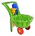 Herramientas de jardín para niños, carretilla de jardín, juguete infantil, caja de arena + pala + rastrillo (verde)