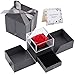 Rosa Eterna Caja de Joyería Ramos, GuKKK Rosa Eterna Caja de Joyería Bella, Rosa Eterna Caja de Almacenamiento, Caja de Joyería de San Valentín Regalos, para Aniversario, Día de la Madre (Gris)