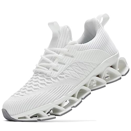 Wrezatro Women's Slip on Walking Running Shoes Blade Tennis Casual Fashion Sneakers Comfort Non Slip Work Sport Athletic Trainer White Wrezatro Women's Slip on Walking Running Shoes Blade Tennis Casual Fashion Sneakers Comfort Non Slip Work Sport Athletic Trainer White