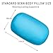 Focustree Squish Bean Bed Microbead Pillow Bolster Tube Body Pillow Smooth Cool Touch Fabric Neck & Back Support Throw Travel Pillow Fun Colors (Turquoise Blue)