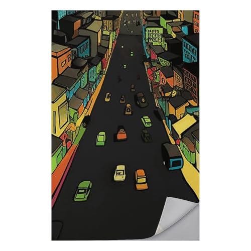 Serviette de camping douce en microfibre de qualité supérieure au motif urbain - 2
