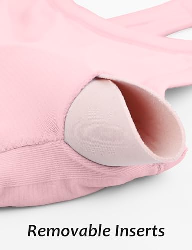 Image of MathCat Workout Tank Tops for Women with Built in Bra, Sleeveless Gym Tops Seamless Racerback Athletic Yoga Shirts