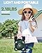 Maraiss 22000mAh Camping Solar Fan, Dual-Panel Rechargeable Solar Powered Fan with LED Light, 5 Adjustable Speeds Battery Powered Portable Fans, USB-C Fans for Travel Tent Home Camping Accessories