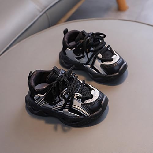 Betadog Girls Glitter Sneakers Lightweight Kids Tennis Shoes Kids Athletic Shoes Youth Girls Slip-On Athletic Sneakers (Black-9, 6.5)2