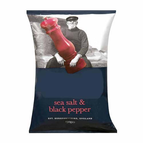 Image of Sea Salt & Black Pepper Chips, 150g, Gluten Free, Suitable for Vegetarians