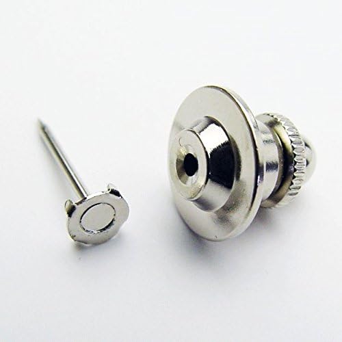 Tie Tack 4mm Plate x 12mm Needle-N Nickel 50pcs