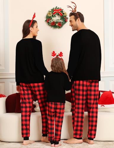 SWOMOG Family Christmas Pjs Matching Sets Christmas Pajamas for Family Xmas Jammies Set Christmas Holiday Sleepwear4