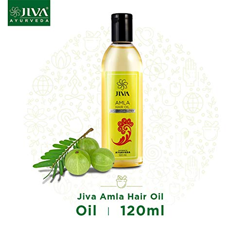 Image of Jiva Amla Oil 120 ml | 100% Pure & Natural | Nourishes Hair, Retains Moisture & Helps With Dandruff & Hair Loss | Suitable For All Hair Types (Pack of 2)