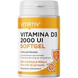 VITATIV Vitamina D3 2000 UI 50 mcg, 365 Softgel Mini con Olio di Girasole