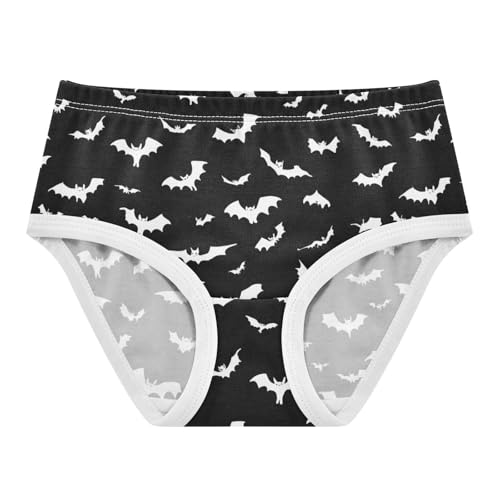 Wusikd Halloween Bats Girls' Underwear Cotton Girls Briefs Soft Toddler Underwear 2T