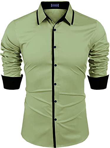 Image of Zombom Men's Regular Fit Cotton Blend Printed Full Sleeve Casual Shirts