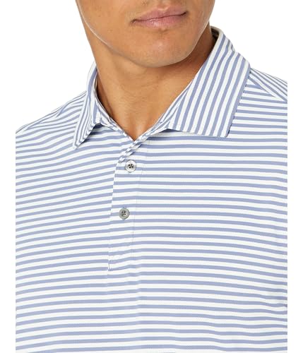 Image of Cutter & Buck Mens Short Sleeve Virtue Eco Pique Stripe Recycled Mens Big and Tall Polo