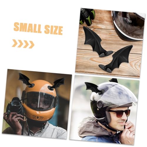 Accessoires de cheveux déguisement ailes de casque et décor miniature noir