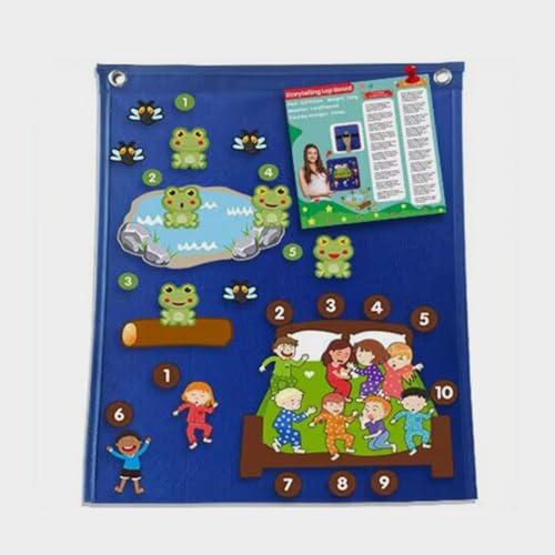 Tableau en feutre bleu pour structurer la routine des garçons et filles facilement - 4