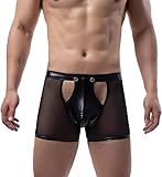 HAPYASS Men's Boxer Shorts Sexy Underwear Seductive Boxer Shorts for Men Pants Sexy Erotic Soft Mesh Underwear Translucent Tight Fit - Image 2