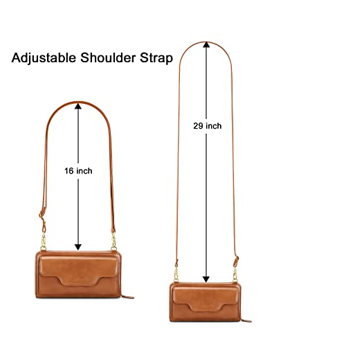 Image of nuoku Women's Small Crossbody Bags Wristlet Clutch Wallet Purses with Card Slot Phone Holder